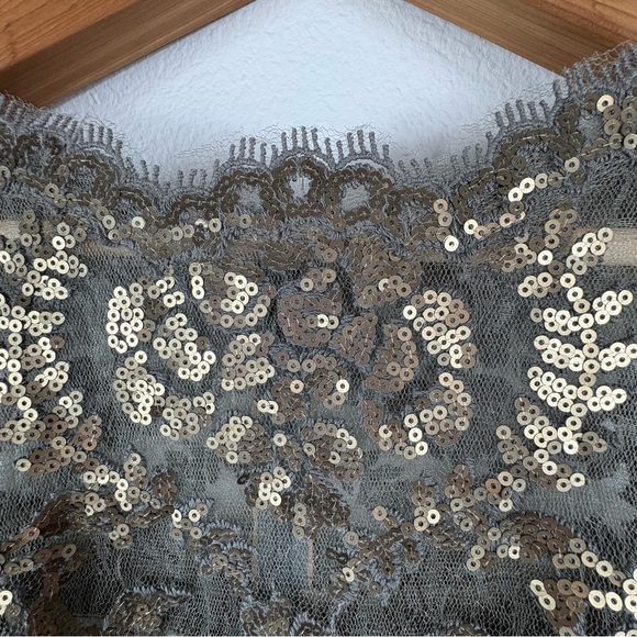 Tadashi Shoji Gold Sequin Midi Dress - Picture 3 of 11